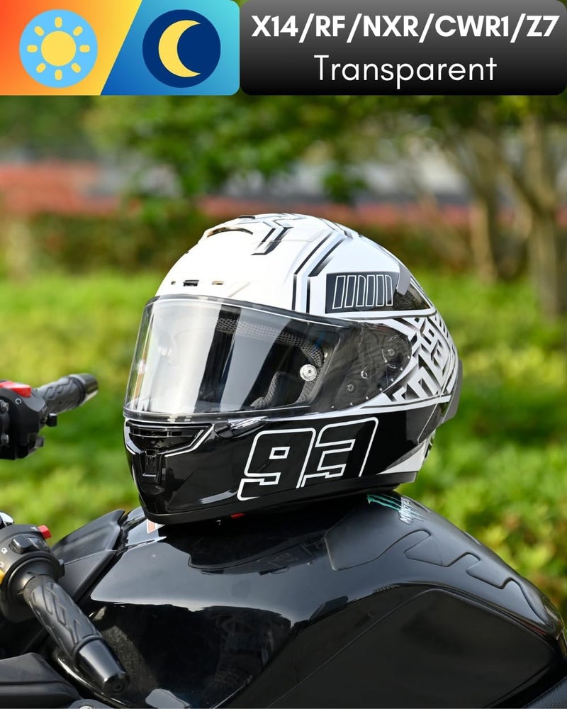 Logto CWR-F1 Shield for RF-1200 Visor X14 NXR RF-SR Z7 Motorcycle Helmet Visor Replacement Sun Protection Anti-Scratch, Universal - Image 3